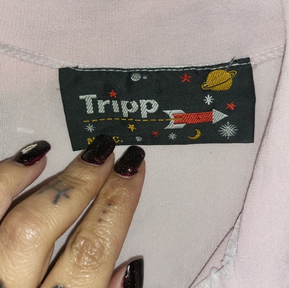 Vintage tripp nyc faux button sheer top - Picture 4 of 5